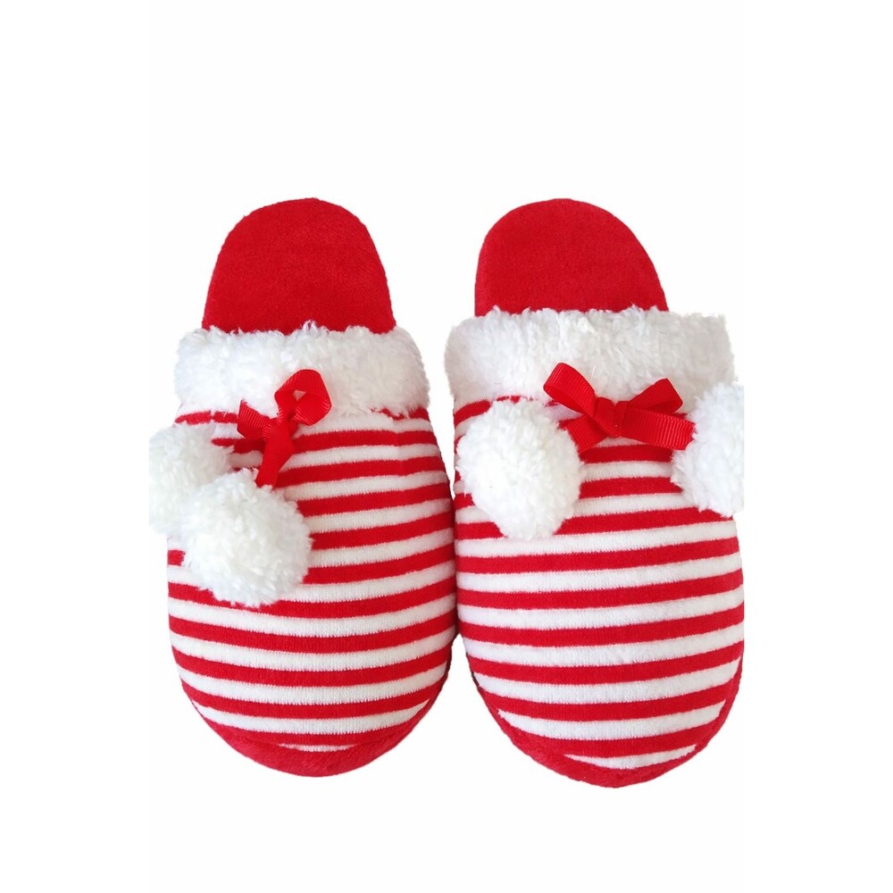 Avon Red & White Striped Slipper Medium Santa Christmas Size 8 New Old Stock